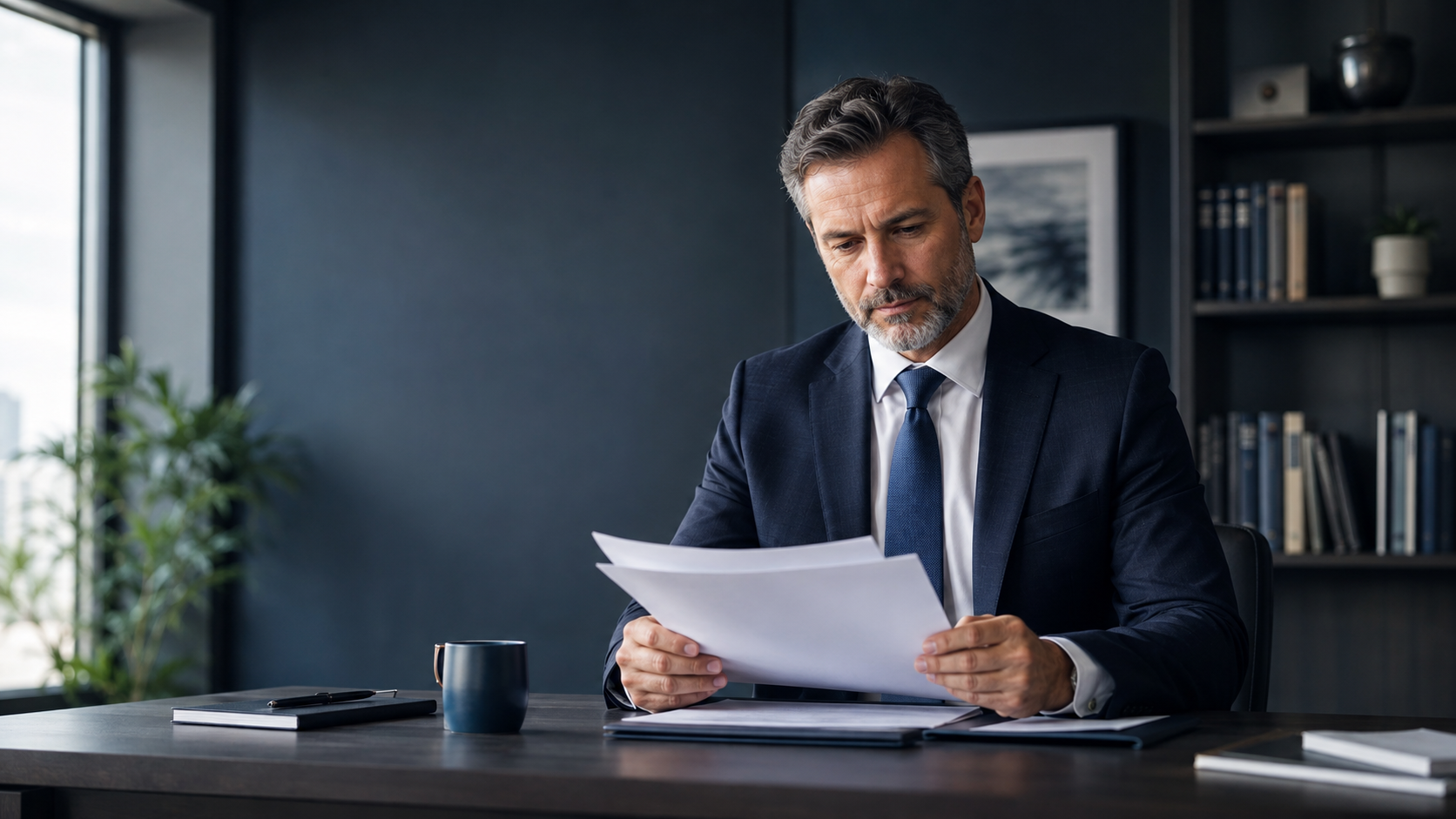 Operating partner reviewing a documented access request before a portfolio company marketing review