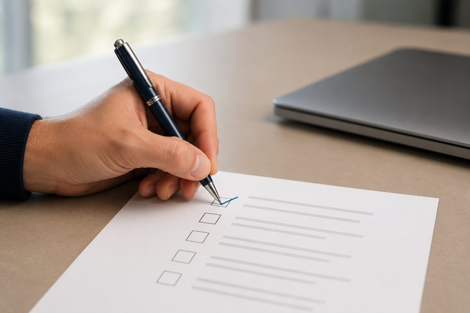 Working through a practical checklist to review a marketing job description